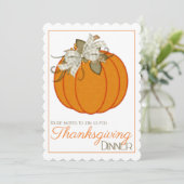 Uitnodiging voor het diner voor de Thanksgiving v (Staand voorkant)