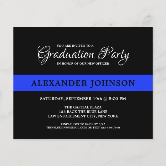 Uitnodiging voor het diploma-uitreikingsfeest van  (Achterkant)