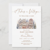Uitnodiging voor “Het Dorp” Baby Shower (Voorkant)