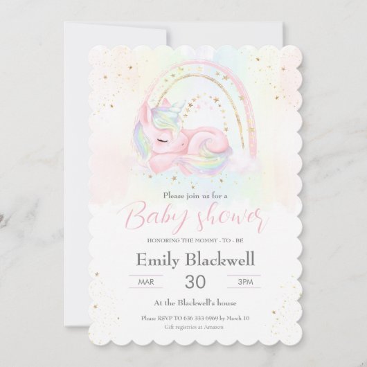 Uitnodiging voor het douchen van baby's uit baby s (Voorkant)