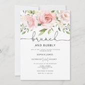 Uitnodiging voor het douchen van Brunch en bubbly  (Voorkant)