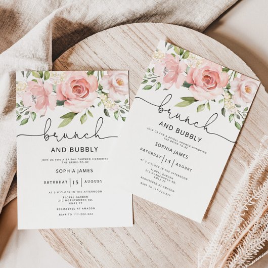 Uitnodiging voor het douchen van Brunch en bubbly
