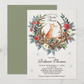 Uitnodiging voor het douchen van de winter met de  (Voorkant / Achterkant)