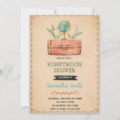 Uitnodiging voor het douchen van reishuwelijksreis (Voorkant)