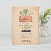 Uitnodiging voor het douchen van reishuwelijksreis (Staand voorkant)