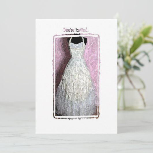 uitnodiging voor het dress-douche (Staand voorkant)
