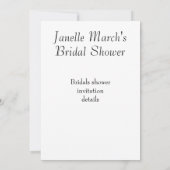  uitnodiging voor het dress-douche (Achterkant)