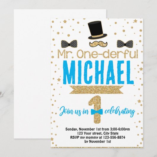 Uitnodiging voor het eerste verpartyfeest van mene (Voorkant / Achterkant)