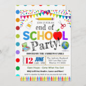 Uitnodiging voor het eindejaarsfeest van school (Voorkant / Achterkant)