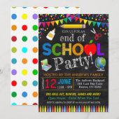 Uitnodiging voor het eindejaarsfeest van school (Voorkant / Achterkant)