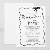 Uitnodiging voor het eindexamenfeest Klas van 2025 (Voorkant / Achterkant)