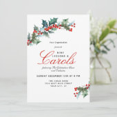 Uitnodiging voor het 'Elegant Lessons and Carols'  (Staand voorkant)