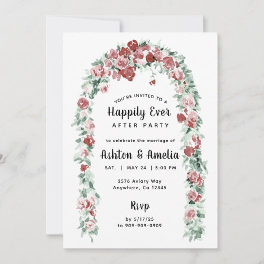 Uitnodiging voor het Elopement - Happily Ever Afte (Voorkant)