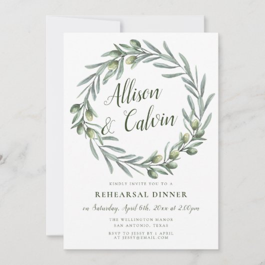 Uitnodiging voor het eten van een zomerblad (Voorkant)