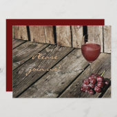 Uitnodiging voor het eten van wijn (Voorkant / Achterkant)