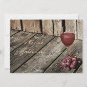 Uitnodiging voor het eten van wijn (Voorkant)