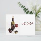 Uitnodiging voor het eten van wijn (Staand voorkant)