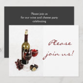 Uitnodiging voor het eten van wijn (Voorkant / Achterkant)