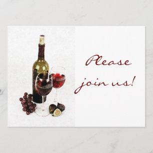 Uitnodiging voor het eten van wijn