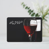 Uitnodiging voor het eten van wijn (Staand voorkant)