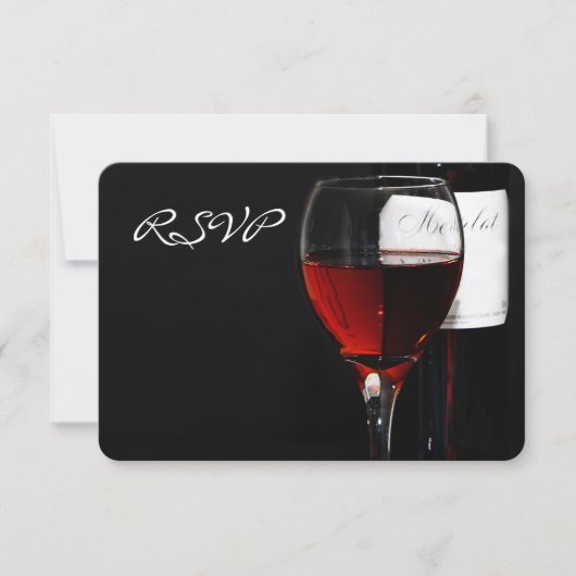 Uitnodiging voor het eten van wijn (Voorkant)