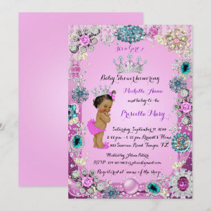 Uitnodiging voor het Etnisch Prinses Baby shower,