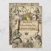 Uitnodiging voor het evenement Wonderland (Voorkant / Achterkant)