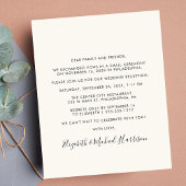 Uitnodiging voor het feest na de bruiloft: 'Happil