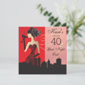 Uitnodiging voor het feest ter ere van je 40e verj (Staand voorkant)