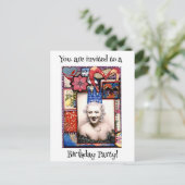 Uitnodiging voor het feest ter ere van Party Girl  (Staand voorkant)