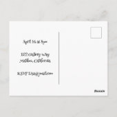 Uitnodiging voor het feest ter ere van Party Girl  (Achterkant)