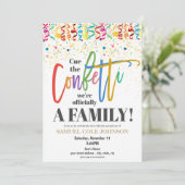 Uitnodiging voor het Feest van de Adoptie met Conf (Staand voorkant)