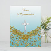 Uitnodiging voor het feest van de Eerste Communie  (Staand voorkant)