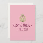 Uitnodiging voor het feest van Harry en Meghan's K (Voorkant / Achterkant)