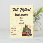 Uitnodiging voor het festival van herfst - Najaars (Staand voorkant)