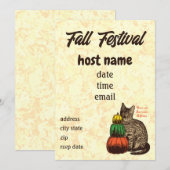 Uitnodiging voor het festival van herfst - Najaars (Voorkant / Achterkant)