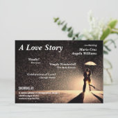 uitnodiging voor het filmpje bruiloft (Staand voorkant)