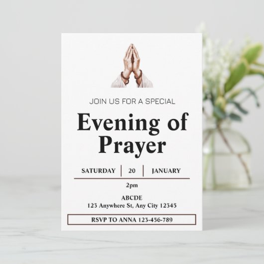 Uitnodiging voor het gebed (Staand voorkant)