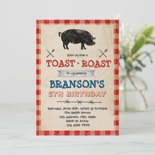 Uitnodiging voor het gieten en gisten (Staand voorkant)