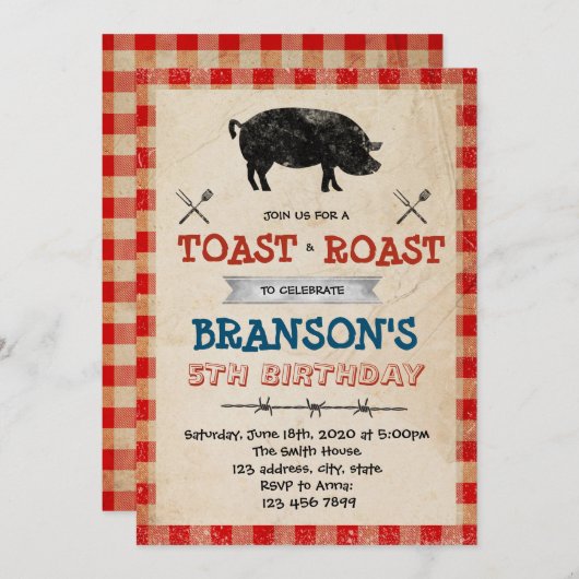 Uitnodiging voor het gieten en gisten (Voorkant / Achterkant)