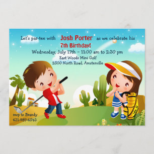 Uitnodiging voor het Golf van kinderen