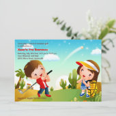 Uitnodiging voor het Golf van kinderen (Staand voorkant)