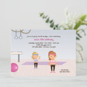 Uitnodiging voor het gym verjaardagsfeest (Staand voorkant)