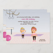 Uitnodiging voor het gym verjaardagsfeest (Voorkant / Achterkant)