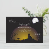Uitnodiging voor het Halloweenfeest op de Kerkbegr (Staand voorkant)