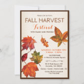 Uitnodiging voor het Herfst Oogstfeest (Voorkant)