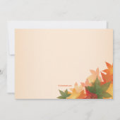Uitnodiging voor het herfstbladerenfeest (Achterkant)