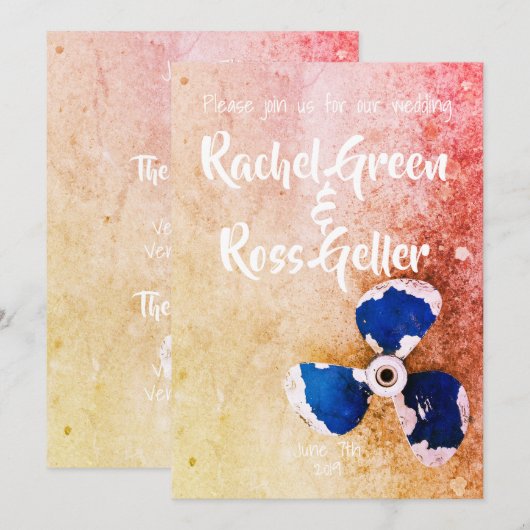  uitnodiging voor het huwelijk (Voorkant / Achterkant)