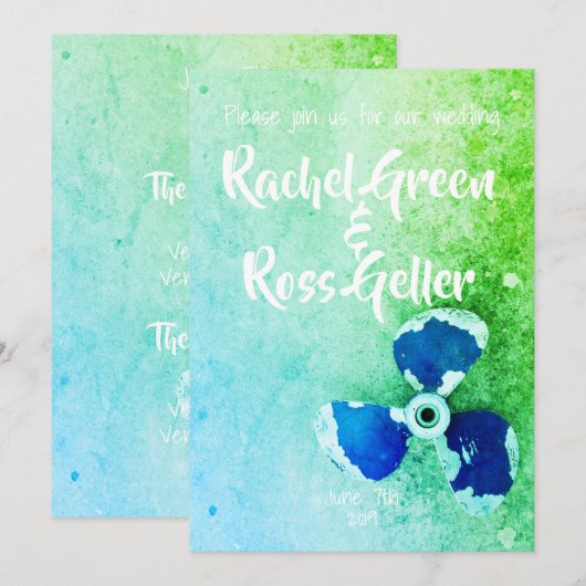 uitnodiging voor het huwelijk (Voorkant / Achterkant)