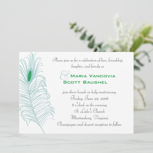 Uitnodiging voor het huwelijk (Staand voorkant)